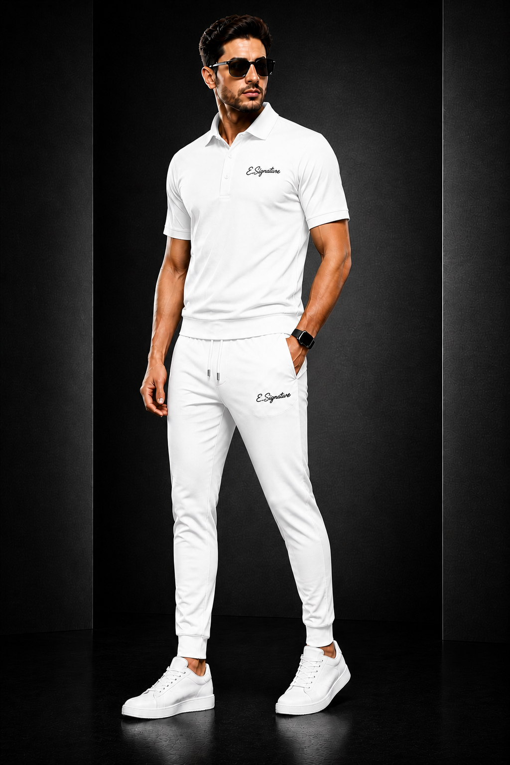 THE SIGNATURE WHITE TRACK SUIT
