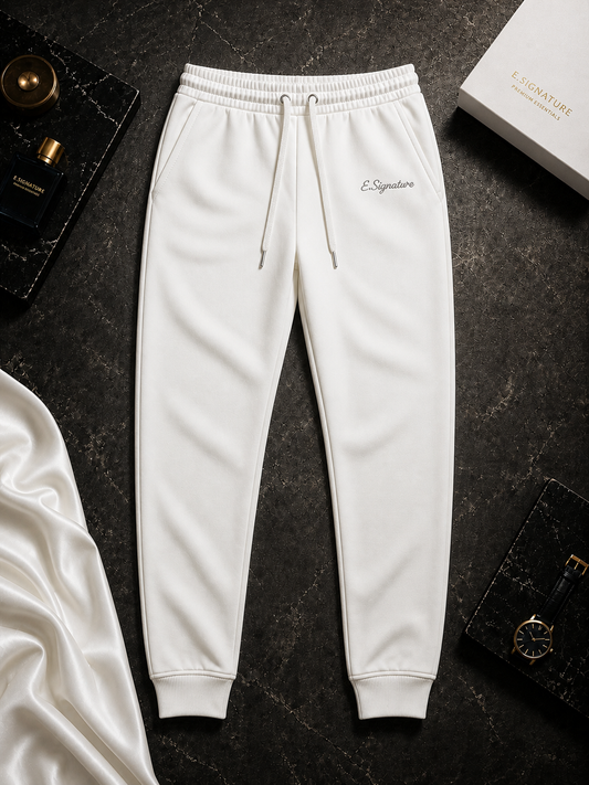 THE SIGNATURE POLO WHITE JOGGERS