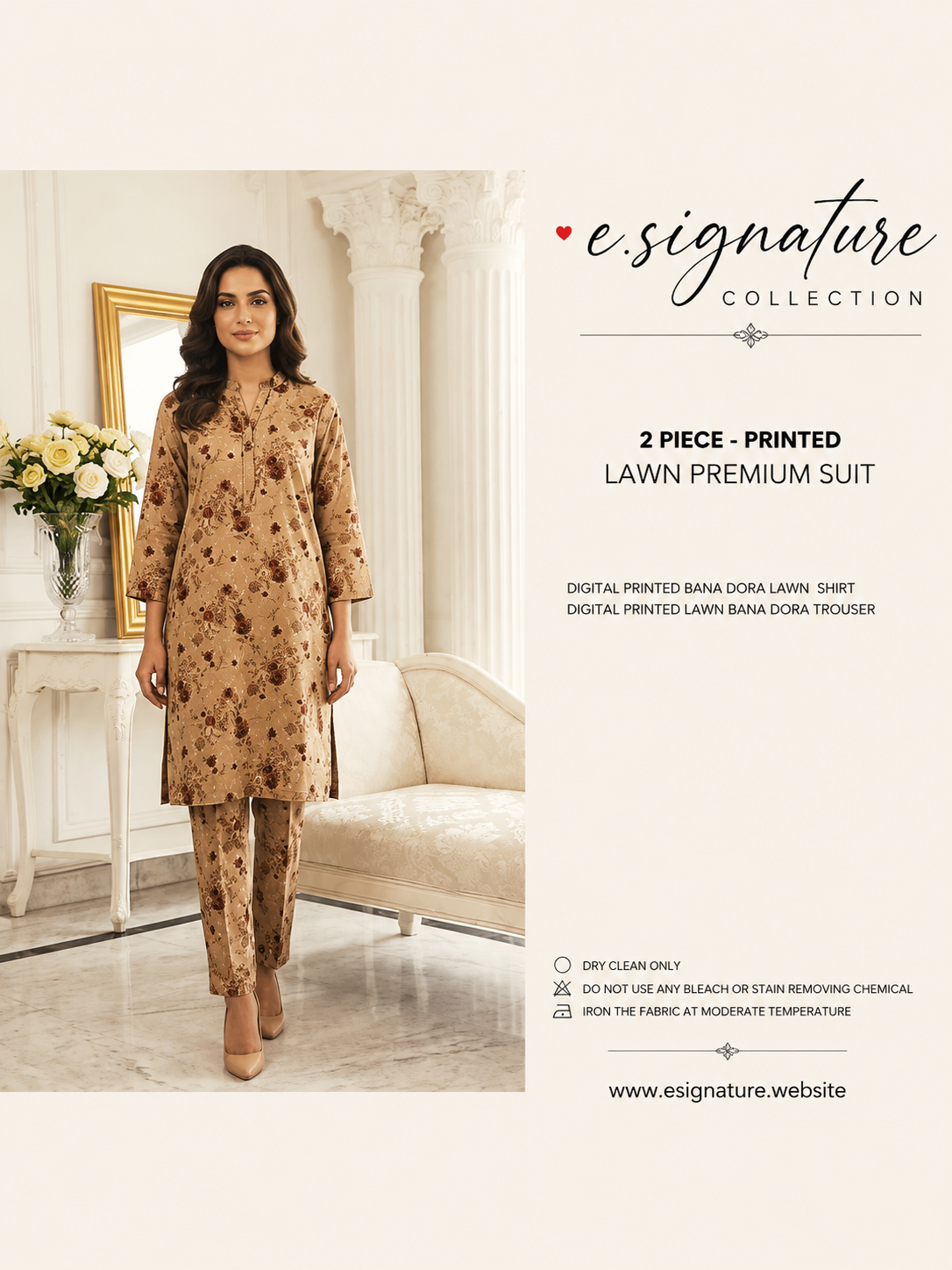 WOMEN'S LUXURY EMBROIDERED LUXURY KURTA & TROUSER SET