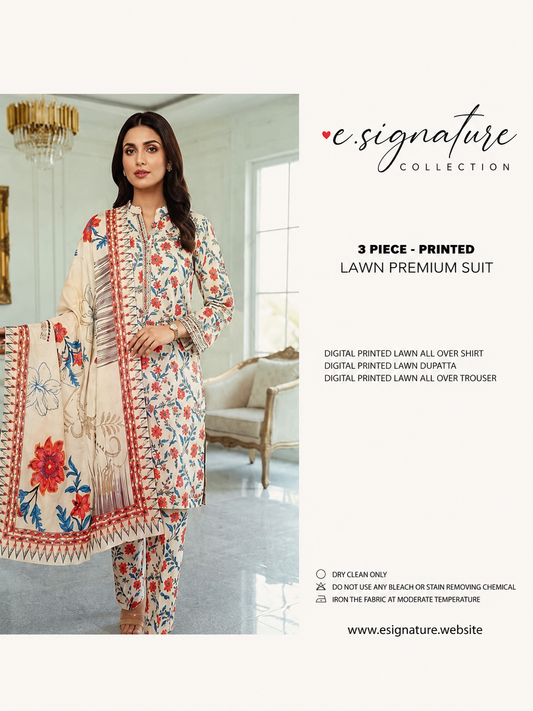 E.SIGNATURE VIBRANT MAGNETANLUXURY EMBRODIERED 3-PIECE LAWN