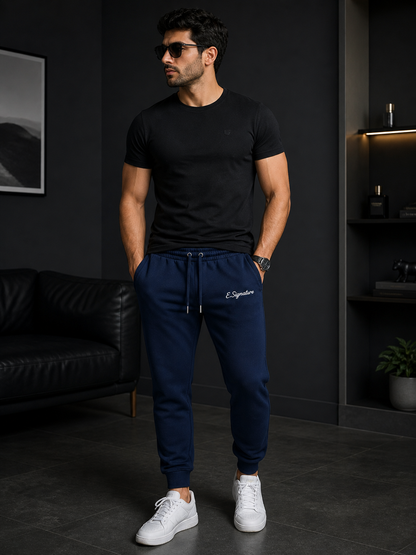 THE SIGNATURE POLO BLUE JOGGERS