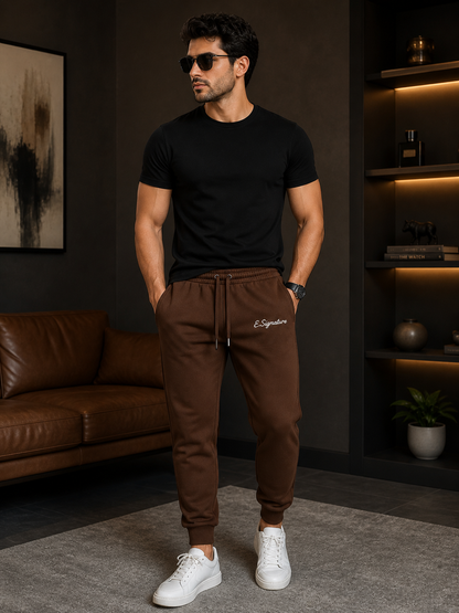 THE SIGNATURE POLO BROWN JOGGERS