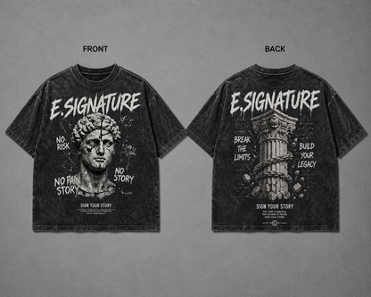 SIGNATURE BLACK E.SIGNATURE GREEK STATUE TEE
