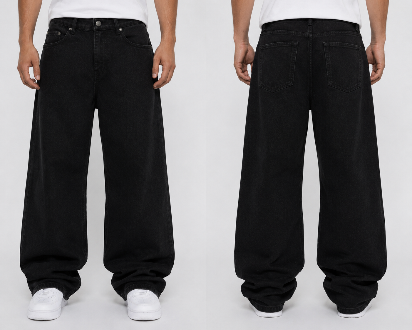 MEN'S BLACK BAGGY FIT DENIM JEANS
