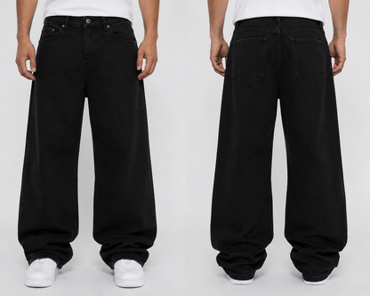 MEN'S BLACK BAGGY FIT DENIM JEANS