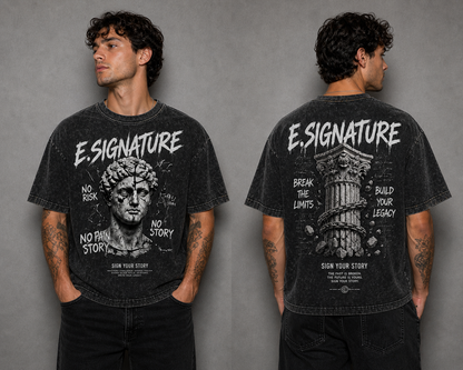 SIGNATURE BLACK E.SIGNATURE GREEK STATUE TEE