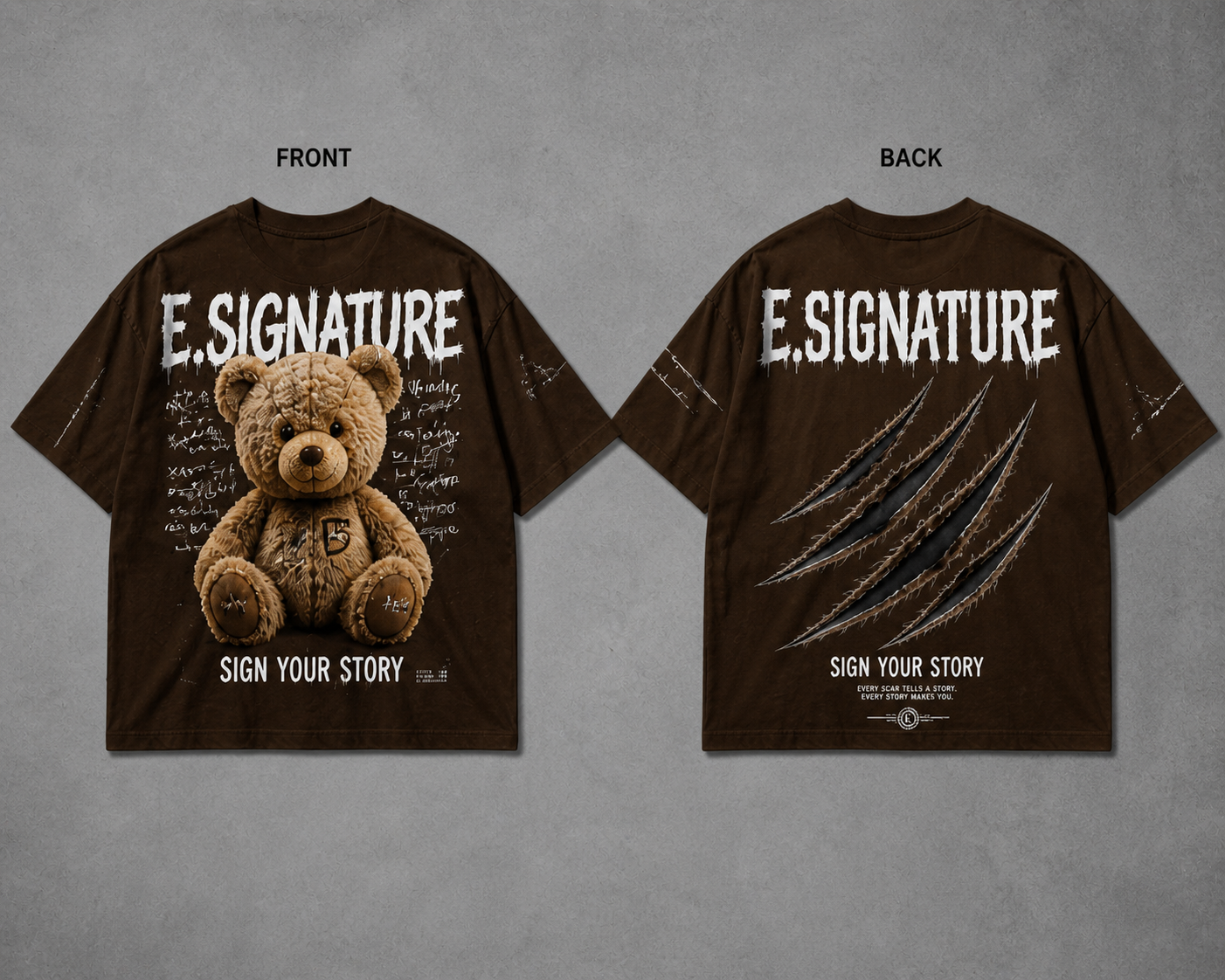 E,SIGNATURE TEDDY GRAPHIC T-SHIRT