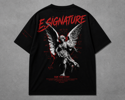 E.SIGNATURE GUARDIAN GRAPHIC TEE-BLACK