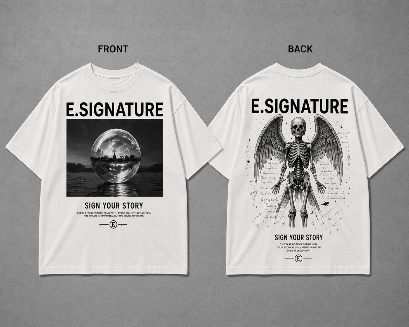 E.SIGNATURE ANGELIC GUARDIAN GRAPHIC T-SHIRT